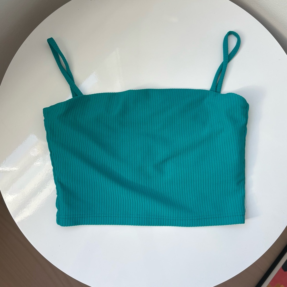 Teal Ribbed FIVE Dancewear Sports Bra